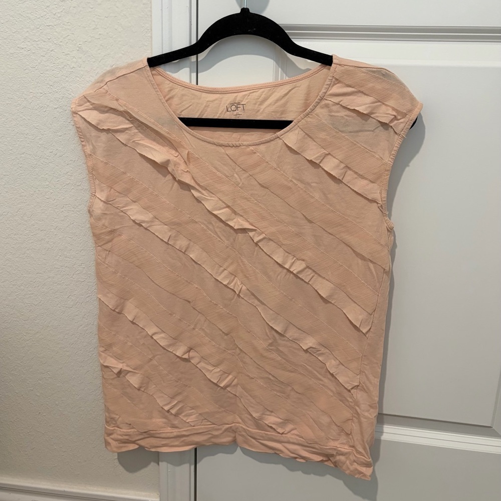 LOFT Women's Blush Textured Blouse